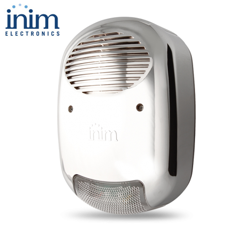 Inim IVY-M Αυτόνομη Σειρήνα Συναγερμού με πορτοκαλί Flash και Επιχρωμιωμένο κάλυμμα (103dB/3m)