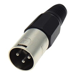 JT-2043 BLACK Βύσμα Canon XLR Αρσενικό Μαύρο (LZ102)