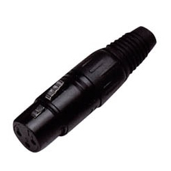 JT-2046A Βύσμα Canon XLR 3P Θηλυκό Μαύρο JKG