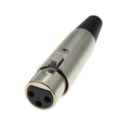 JT-2076 Βύσμα Canon XLR Θηλυκό Nickel (OW-1828-TOP-07) JKG
