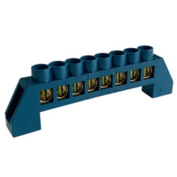 KC028-8P (6x9) BLUE Μπάρα Ουδετέρου με καλυμμένες επαφές (6x9mm) 8P [03.051.0002]