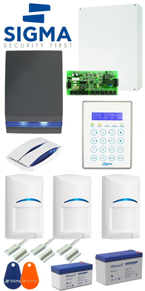 Sigma SET APOLLO32-DIONE GRAY-BLUE: Πλήρες Σύστημα Συναγερμού με κέντρο Apollo Plus της Sigma Security