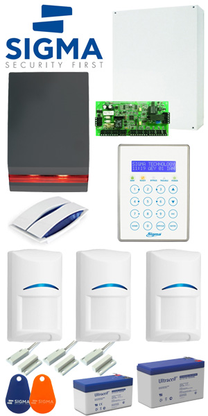 Sigma SET APOLLO32-DIONE GRAY-RED: Πλήρες Σύστημα Συναγερμού με κέντρο Apollo Plus της Sigma Security