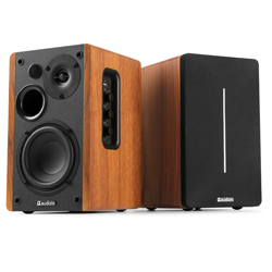 AUDIZIO KS01B WOOD Ενεργό σετ ηχείων Βιβλιοθήκης 120 Watt, Bluetooth, USB, Opt, IRC (ζεύγος) 100.384