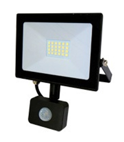 LED ON 1278 QY-2602 Προβολέας LED SUPERSLIM 20Watt με ψυχρό φωτισμό 6500Κ και Ανιχνευτή Κίνησης