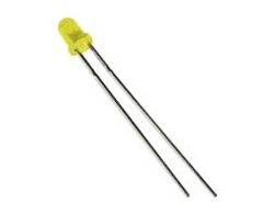 LED-3MM-ST-YELLOW Απλό LED 3mm κίτρινο χρώμα