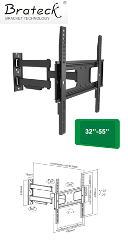 BRATECK LPA36-443 Βάση στήριξης LCD - Plasma 32" - 55" 50Kg