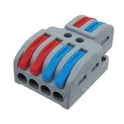 HNM LT-422 Κλέμα διακλάδωσης ταχείας σύνδεσης 2P σε 4P  αγωγών 0.5mm~4mm 