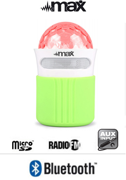 MAX MX2 Ηχείο Επαναφορτ. με Jelly Ball LED Bluetooth/microSD/AUX/FM και Μικρόφωνο για χρήση Hands free