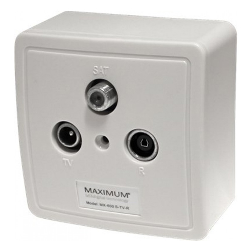MAXIMUM MX-600 Πρίζα Τερματική 3 εξόδων TV - SAT - Radio