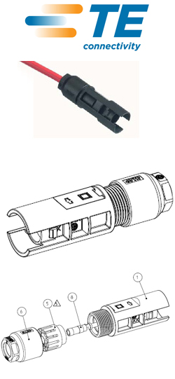 MC4 Male Minus 1394461-4 Connector για φωτοβολταϊκά 4mm Αρσενικό (-)
