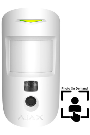 AJAX MOTION CAM WHITE (PhOD) Ασύρματος Ανιχνευτής Κίνησης με Ενσωματωμένη Κάμερα (Photo On Demand), Λευκός
