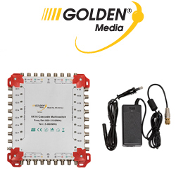 GOLDEN MEDIA MS-9916LC Cascade Κεντρικός Πολυδιακόπτης 9 / 16 + Επίγειο σήμα