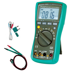 ProsKit MT-1217 Ψηφιακό Πολύμετρο με Συχνόμετρο Καπασιτόμετρο Θερμοκρασία, Αυτ. Κλίμακας