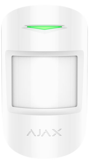 Ajax MOTION PROTECT WHITE - Ασύρματος Ανιχνευτής Κίνησης Εσωτ. Χώρου, 12m, Pet immunity (5328.09.WH1)