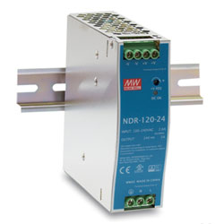 MeanWell NDR-120-24 Τροφοδοτικό Ράγας 120W/24V/5A [03.036.0194]