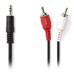 NEDIS CAGL22200BK150 Καλώδιο ήχου Jack 3.5mm αρσ. stereo σε 2x RCA αρσ. 15m 