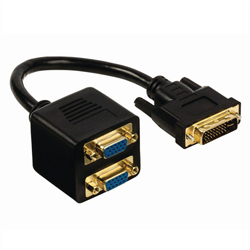 NEDIS CCGP32952BK02 Καλώδιο Splitter DVI-I Dual (24+5-pin) αρσ. - 2x VGA θηλ. 0.20m