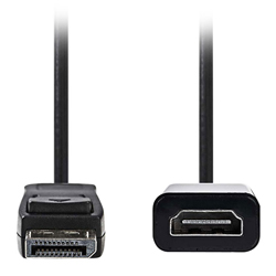 NEDIS CCGB37150BK02 Καλώδιο DisplayPort αρσ. - HDMI θηλ. 20cm 