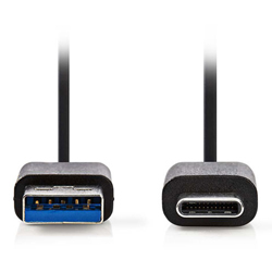 NEDIS CCGL61600BK10 Καλώδιo 3.2 Gen 1x1 USB A αρσ.- USB Type-C αρσ. 1m 