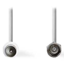 NEDIS CSGL41800WT15 Ομοαξονικό καλώδιο F αρσενικό σε RF TV αρσενικό 1.5m 