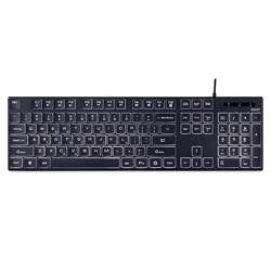 NOD Illuminati Ενσύρματο Πληκτρολόγιο USB με Ελληνικό layout και λευκό LED οπίσθιο φωτισμό