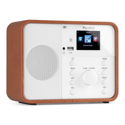 AUDIZIO NARDO WHITE Wi-Fi Internet / DAB+ / FM Radio με Bluetooth και Ξυπνητήρι σε Λευκό 102.463