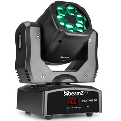 BEAMZ Panther 80 LED Moving head 6x 12W CREE RGBW, DMX, με περιστρεφόμενους φακούς (150.440)