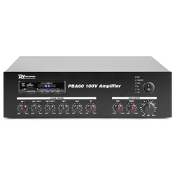 POWER DYNAMICS PBA60 PA ενισχυτής 100V, 60 Watt, 4-16 Ohm με USB/ SD/ FM/ Bluetooth 952.093 --