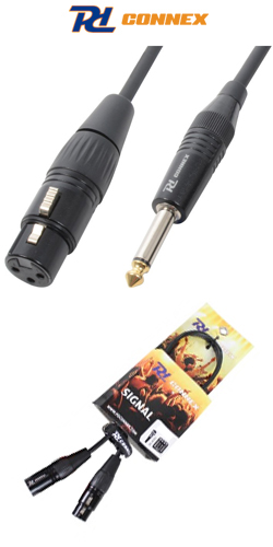 PD Connex CX40-1 Ποιοτικό Καλώδιο XLR 3p θηλυκό σε JACK 6.3mm MONO αρσενικό 1.5m 176.445