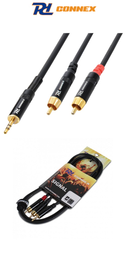 PD Connex CX85-3 Ποιοτικό Καλώδιο Jack 3.5mm STEREO αρσενικό σε 2 x RCA αρσενικά 3m 177.036