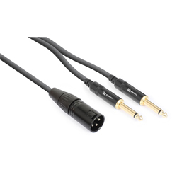 PD Connex CX56-3 Ποιοτικό Καλώδιο XLR 3p αρσενικό σε 2x JACK 6.3mm MONO αρσενικό 3m 177.153