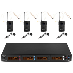 POWER DYNAMICS PD504B 4x 50 Channels UHF Set 4 Μικροφώνων Bodypack Πέτου και Κεφαλής 179.006 --