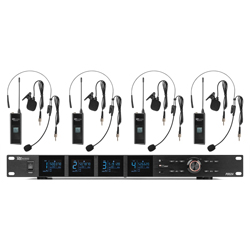 POWER DYNAMICS PD524B 4x 100 Channels UHF Set 4 Μικροφώνων Bodypack Πέτου και Κεφαλής 179.026
