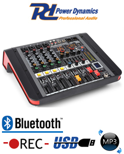 POWER DYNAMICS PDM-M404A Αυτοενισχυόμενη 2x200W RMS 4 Καναλιών FX/ USB/ MP3/ BT 172.610