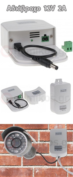 PSU-2202 Αδιάβροχο τροφοδοτικό switching 12V 2 A