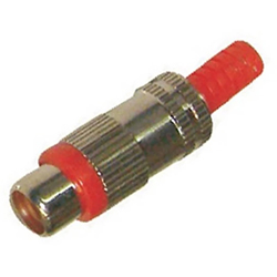 ULTIMAX RJ-2250NR RCA Θηλυκό Nickel ID5mm με Κόκκινη ρίγα