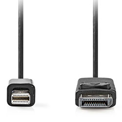 NEDIS CCGL37400BK20 Καλώδιο Mini DisplayPort αρσ. - DisplayPort αρσ. 2m   