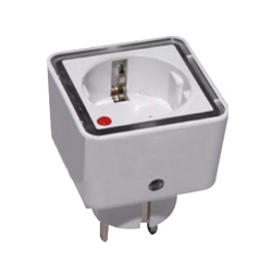 SAFELINE SL34101F Adaptor Σούκο σε Σούκο και Φωτάκι νυκτός με 4 LED και αισθητήρα Ημέρας/Νύχτας