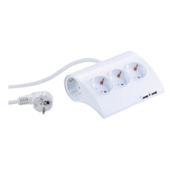 SAFELINE SL8105 Πολύπριζο Ασφαλείας 5 θέσεων Σούκο και 2x USB φόρτισης