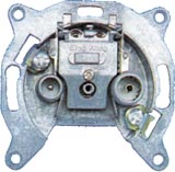 Πρίζα κεραίας (επίγειας) τερματική & διελεύσεως, χωνευτή SB2-4/4