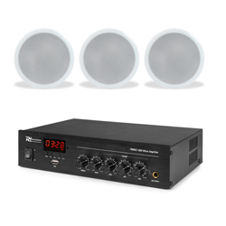 SET-PA AUDIO 42 Public Address Σετ 100V με ενισχυτή PDM25 και 3x Ηχεία Οροφής 6" CSPB6