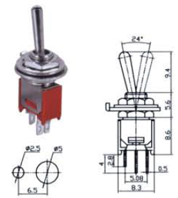 SMTS-103-2A1 Μικροδιακόπτης Super Mini ON-OFF-ON 3P