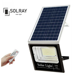 S01C-100W Προβολέας LED 2600lm IP65 με Ηλιακό πάνελ 100W και ψυχρό φωτισμό 6200Κ   