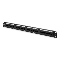 SAFEWELL SW-UTP-CAT6-PP24 Patch panel CAT 6 UTP 24P 19" 1U με Οδηγό Καλωδίων [04.024.0070]