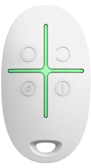 AJAX SPACE CONTROL WHITE - Τηλεχειριστήριο µε πλήκτρο πανικού Λευκό (38166.04.WH1)