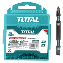 TOTAL TACIM16HL133 Σετ Διπλές μύτες PH2 + SL6 65mm Κρούσης 10τμχ.