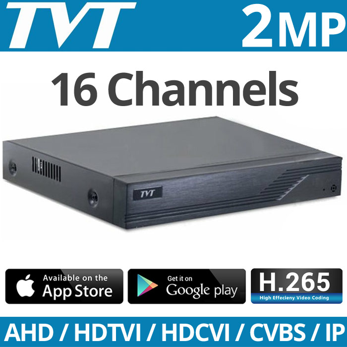 TVT TD-2116NS-HL-H H.265 Πενταυβριδικό Καταγραφικό DVR 16 καμερών H.265 1080p Lite TVI/AHD/CVI/IP/CVBS