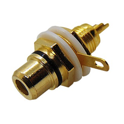 ULTIMATE TP2-023 Black Θηλυκό Μεταλλικό επίχρυσο RCA (μεγάλο) για σασί