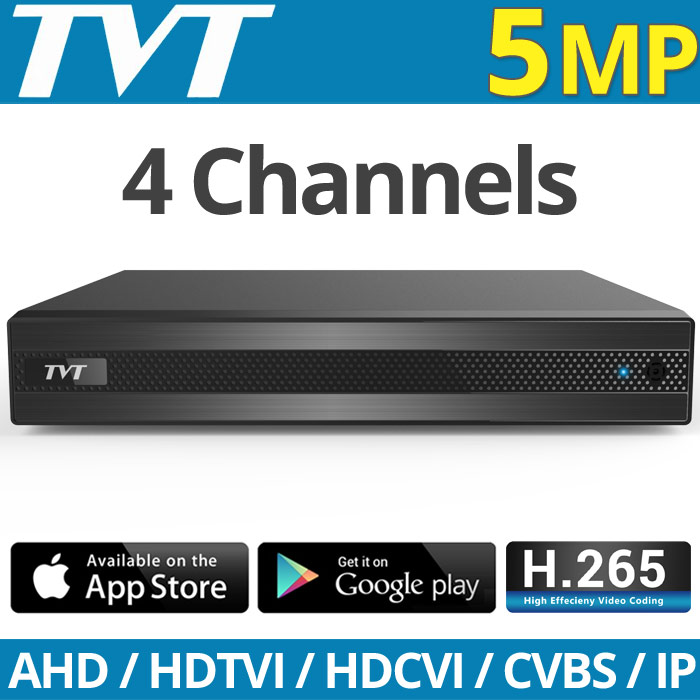 TVT TD-2104NS-HC-H H.265 Πενταυβριδικό Καταγραφικό DVR 4 καμερών H.265 5Mpixels Lite TVI/AHD/CVI/IP/CVBS